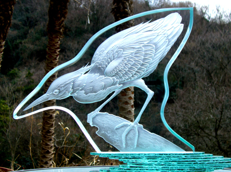 サギのオブジェ（ガラス彫刻）のサムネイル