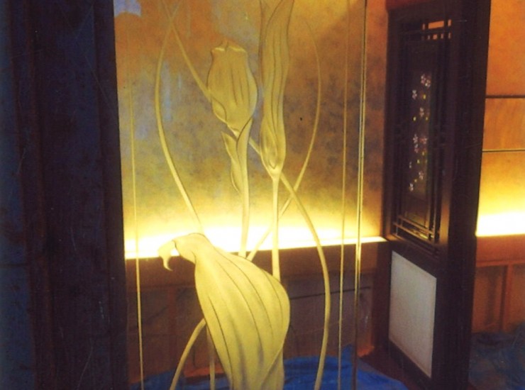 植物柄エッチングガラスのサムネイル